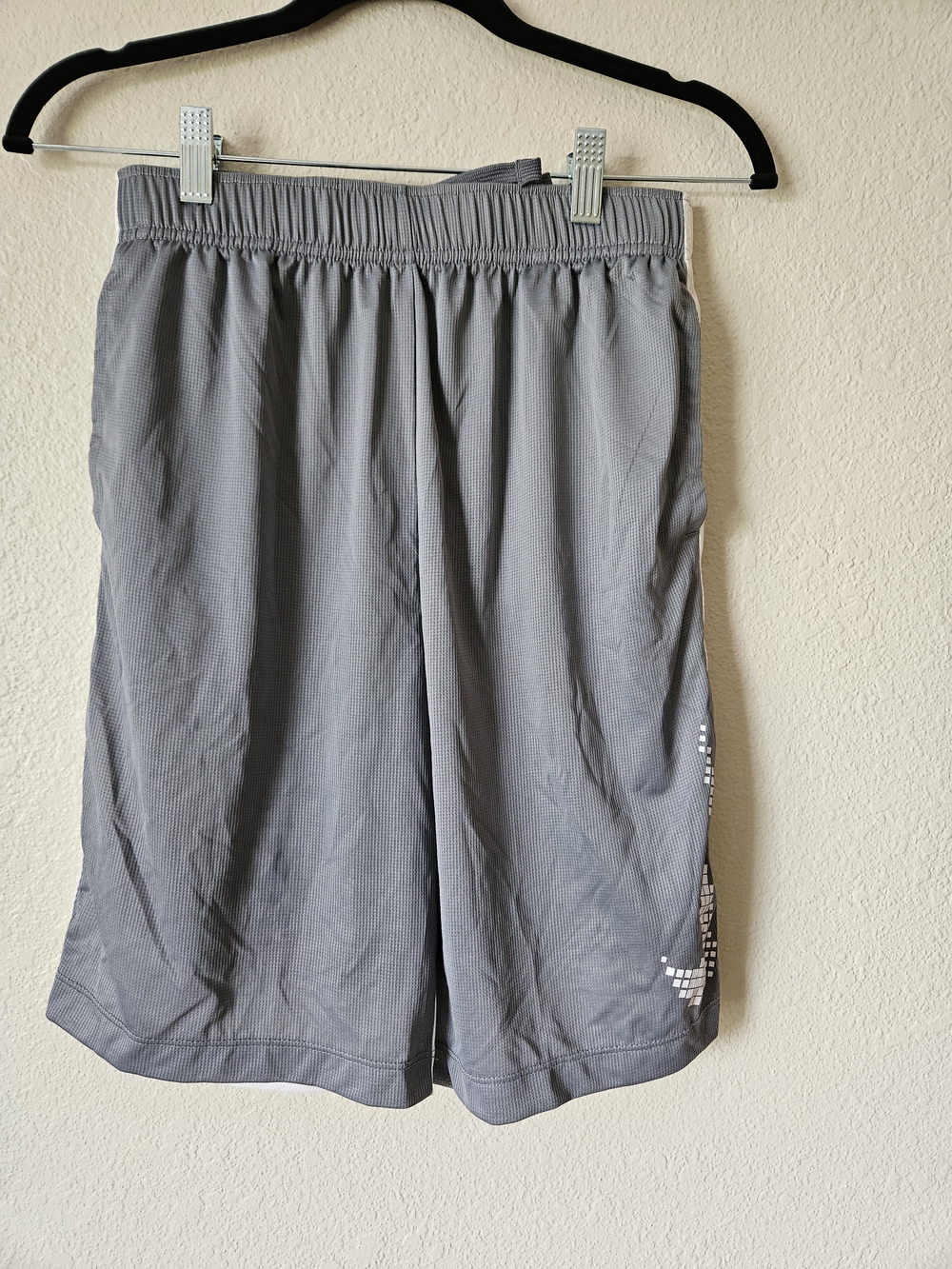 Nike Gray Boys' Athletic Shorts with Subtle Side Graphic